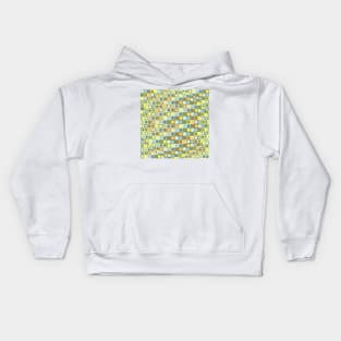 Circle in Squares in Yellow Kids Hoodie